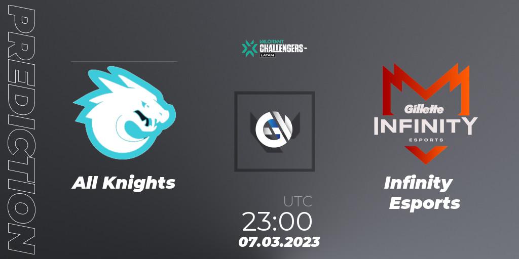 All Knights vs Infinity Esports: Betting TIp, Match Prediction. 07.03.23. VALORANT, VALORANT Challengers 2023: LAS Split 1