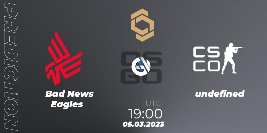 Bad News Eagles vs undefined: Betting TIp, Match Prediction. 05.03.23. CS2 (CS:GO), CCT South Europe Series #3