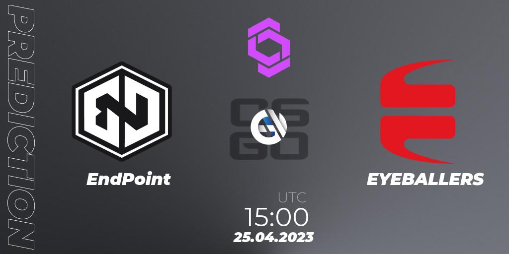 EndPoint vs EYEBALLERS: Betting TIp, Match Prediction. 25.04.2023 at 15:00. Counter-Strike (CS2), CCT West Europe Series #3
