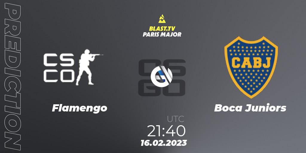 Flamengo vs Boca Juniors: Betting TIp, Match Prediction. 16.02.2023 at 21:40. Counter-Strike (CS2), BLAST.tv Paris Major 2023 South America RMR Open Qualifier 2