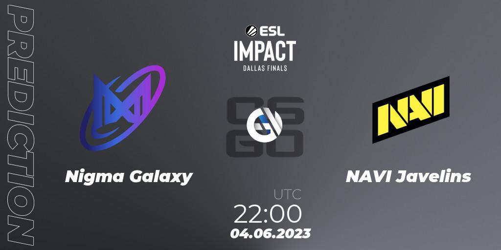 Nigma Galaxy vs NAVI Javelins: Betting TIp, Match Prediction. 04.06.23. CS2 (CS:GO), ESL Impact League Season 3