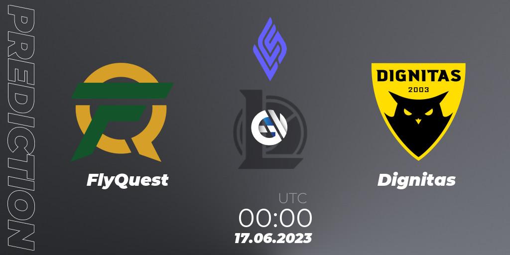 FlyQuest vs Dignitas: Betting TIp, Match Prediction. 24.06.23. LoL, LCS Summer 2023 - Group Stage