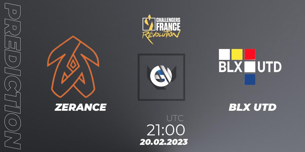 ZERANCE vs BLX UTD: Betting TIp, Match Prediction. 20.02.23. VALORANT, VALORANT Challengers 2023 France: Revolution Split 1
