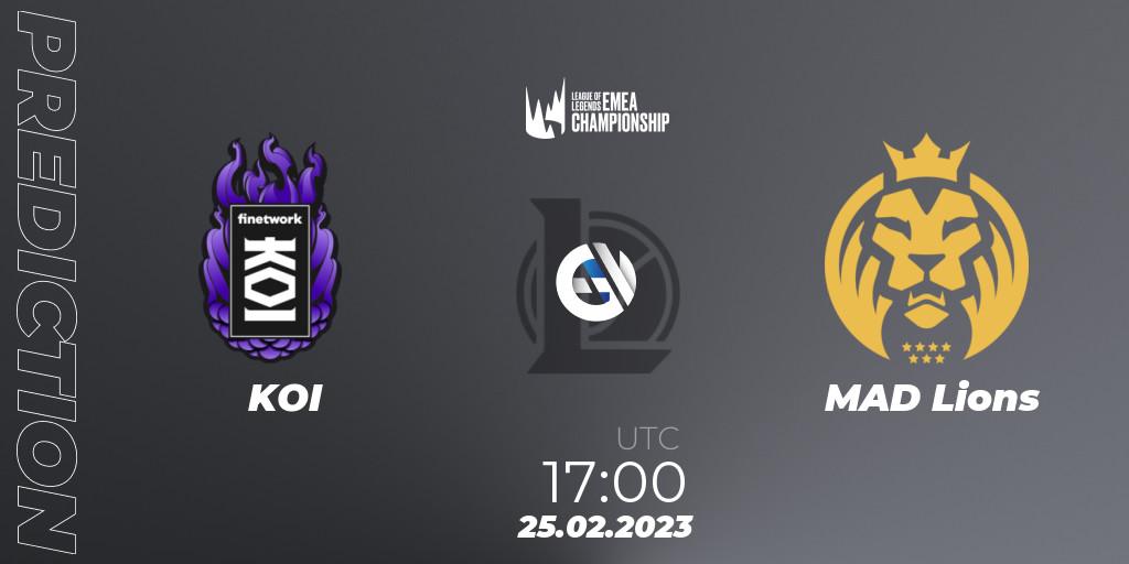 KOI vs MAD Lions: Betting TIp, Match Prediction. 25.02.23. LoL, LEC Winter 2023 - Playoff