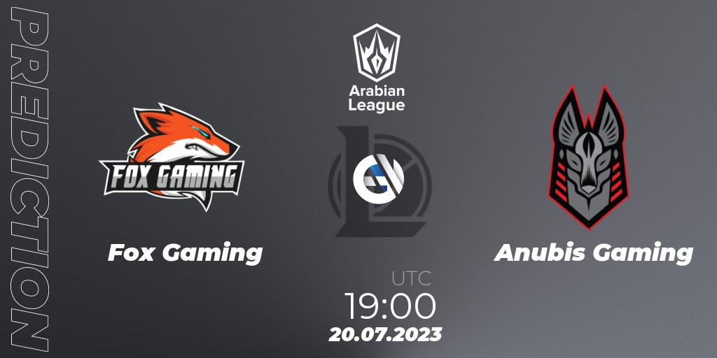 Fox Gaming vs Anubis Gaming: Betting TIp, Match Prediction. 20.07.2023 at 19:30. LoL, Arabian League Summer 2023 - Group Stage