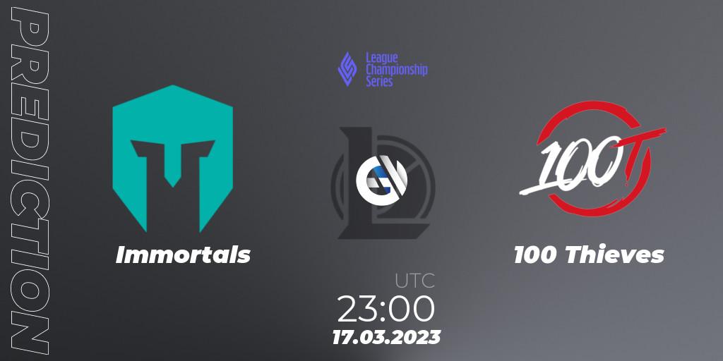 Immortals vs 100 Thieves: Betting TIp, Match Prediction. 18.03.23. LoL, LCS Spring 2023 - Group Stage