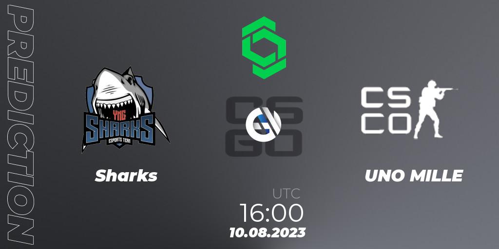 Sharks vs UNO MILLE: Betting TIp, Match Prediction. 10.08.2023 at 17:00. Counter-Strike (CS2), CCT South America Series #9