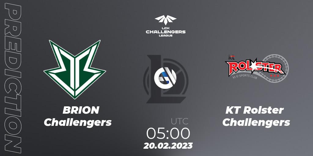 Brion Esports Challengers vs KT Rolster Challengers: Betting TIp, Match Prediction. 20.02.2023 at 05:00. LoL, LCK Challengers League 2023 Spring