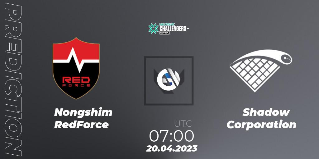 Nongshim RedForce vs Shadow Corporation: Betting TIp, Match Prediction. 20.04.23. VALORANT, VALORANT Challengers 2023: Korea Split 2 - Regular League