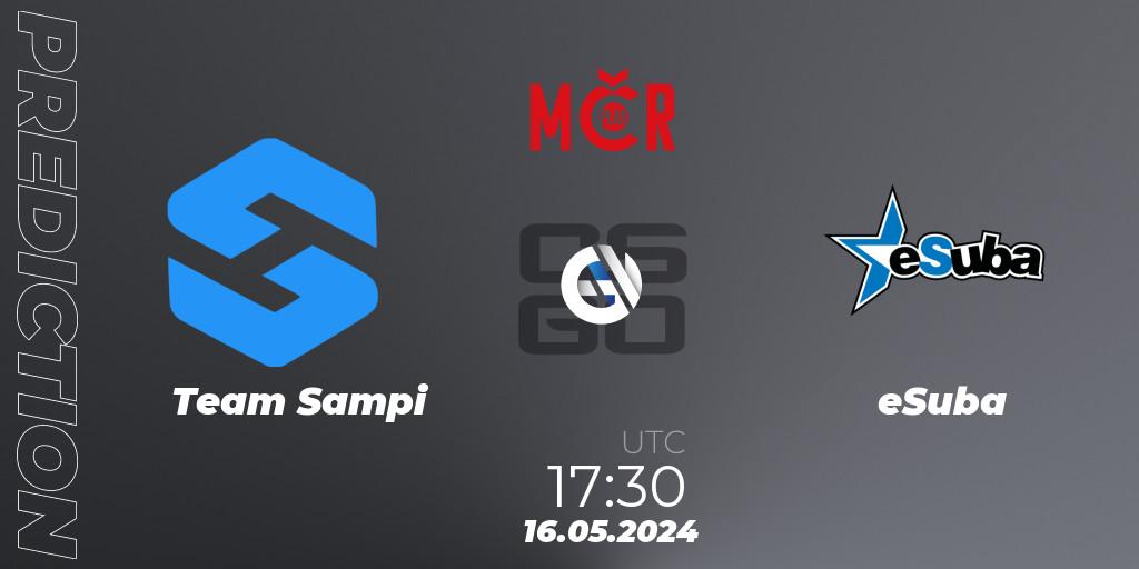 Team Sampi vs eSuba: Betting TIp, Match Prediction. 16.05.2024 at 17:30. Counter-Strike (CS2), Tipsport Cup Spring 2024: Online Stage