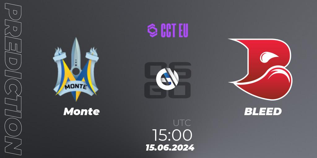Monte vs BLEED: Betting TIp, Match Prediction. 15.06.2024 at 15:00. Counter-Strike (CS2), CCT Season 2 Europe Series 5