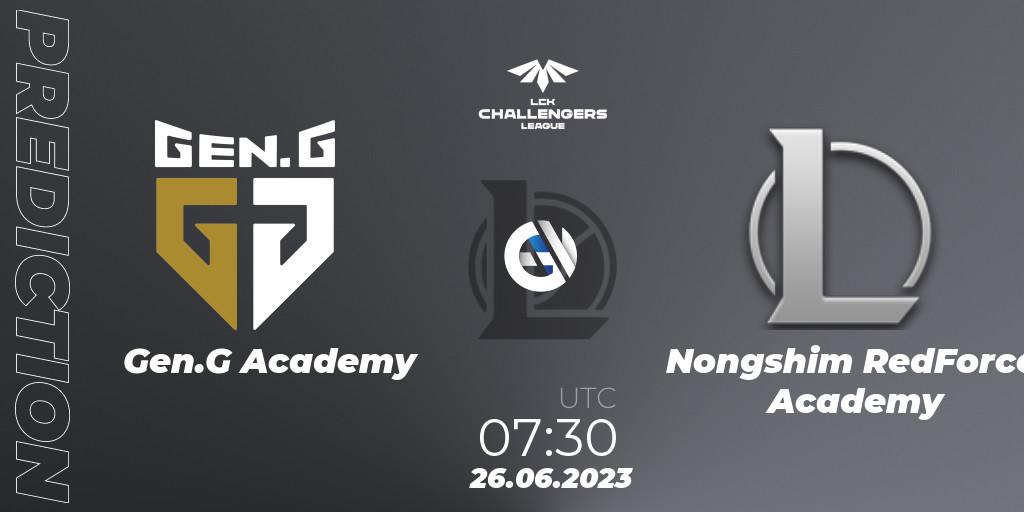 Gen.G Academy vs Nongshim RedForce Academy: Betting TIp, Match Prediction. 26.06.23. LoL, LCK Challengers League 2023 Summer - Group Stage