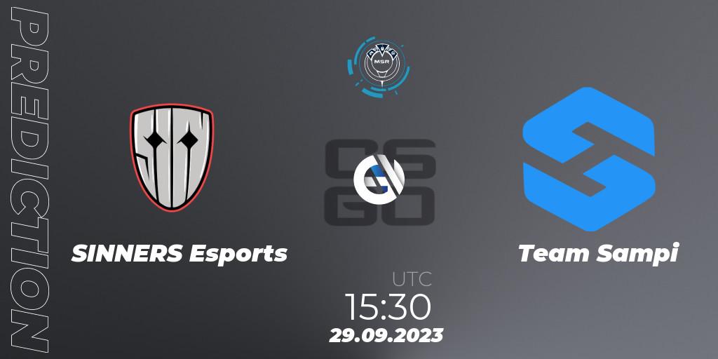 SINNERS Esports vs Team Sampi: Betting TIp, Match Prediction. 29.09.2023 at 15:50. Counter-Strike (CS2), Slovak National Championship 2023
