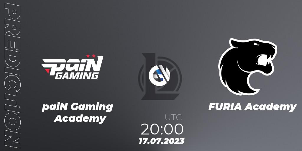 paiN Gaming Academy vs FURIA Academy: Betting TIp, Match Prediction. 17.07.2023 at 20:00. LoL, CBLOL Academy Split 2 2023 - Group Stage