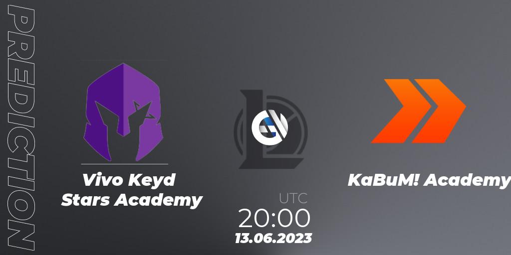 Vivo Keyd Stars Academy vs KaBuM! Academy: Betting TIp, Match Prediction. 13.06.23. LoL, CBLOL Academy Split 2 2023 - Group Stage