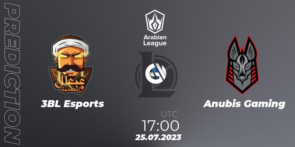 3BL Esports vs Anubis Gaming: Betting TIp, Match Prediction. 25.07.23. LoL, Arabian League Summer 2023 - Group Stage