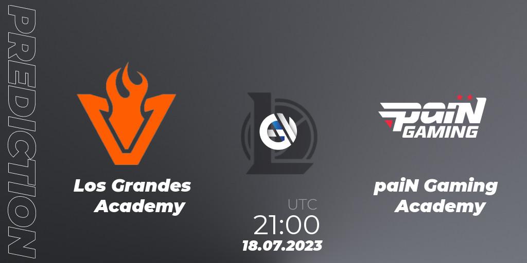 Los Grandes Academy vs paiN Gaming Academy: Betting TIp, Match Prediction. 18.07.2023 at 21:00. LoL, CBLOL Academy Split 2 2023 - Group Stage