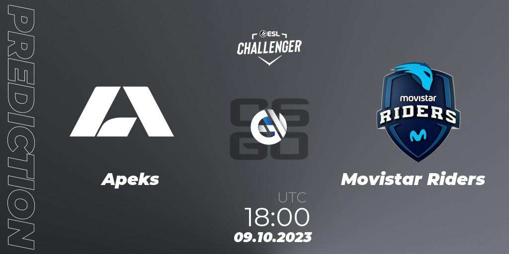 Apeks vs Movistar Riders: Betting TIp, Match Prediction. 09.10.23. CS2 (CS:GO), ESL Challenger at DreamHack Winter 2023: European Qualifier