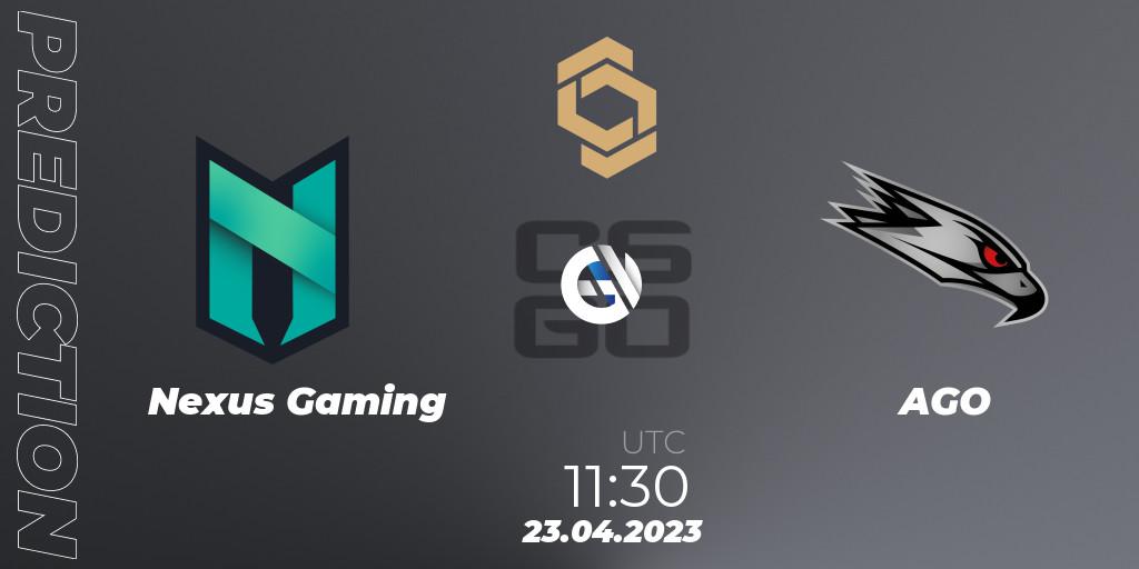 Nexus Gaming vs AGO: Betting TIp, Match Prediction. 23.04.23. CS2 (CS:GO), CCT South Europe Series #4