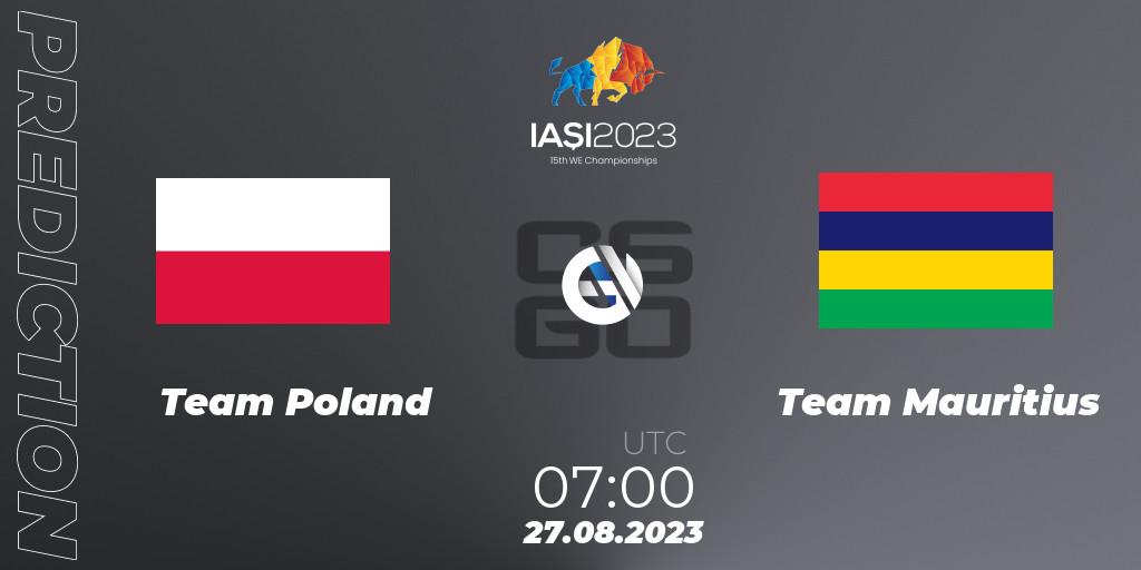 Team Poland vs Team Mauritius: Betting TIp, Match Prediction. 27.08.2023 at 10:00. Counter-Strike (CS2), IESF World Esports Championship 2023