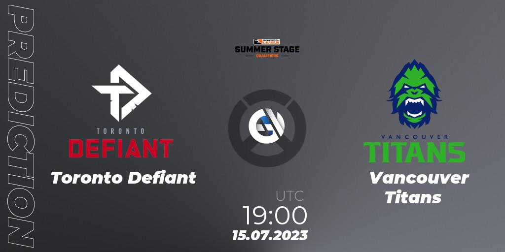 Toronto Defiant vs Vancouver Titans: Betting TIp, Match Prediction. 15.07.23. Overwatch, Overwatch League 2023 - Summer Stage Qualifiers