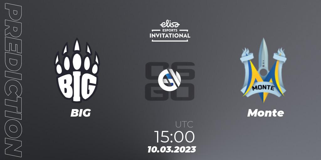 BIG vs Monte: Betting TIp, Match Prediction. 10.03.23. CS2 (CS:GO), Elisa Invitational Winter 2023