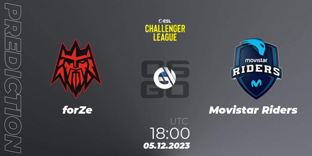 forZe vs Movistar Riders: Betting TIp, Match Prediction. 05.12.23. CS2 (CS:GO), ESL Challenger League Season 46: Europe