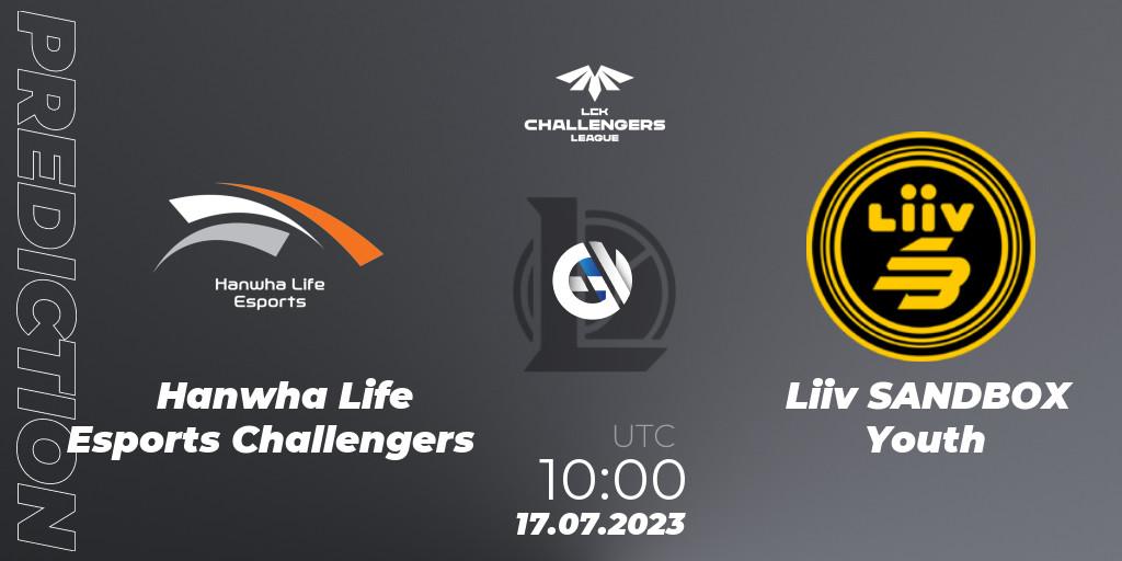 Hanwha Life Esports Challengers vs Liiv SANDBOX Youth: Betting TIp, Match Prediction. 17.07.23. LoL, LCK Challengers League 2023 Summer - Group Stage