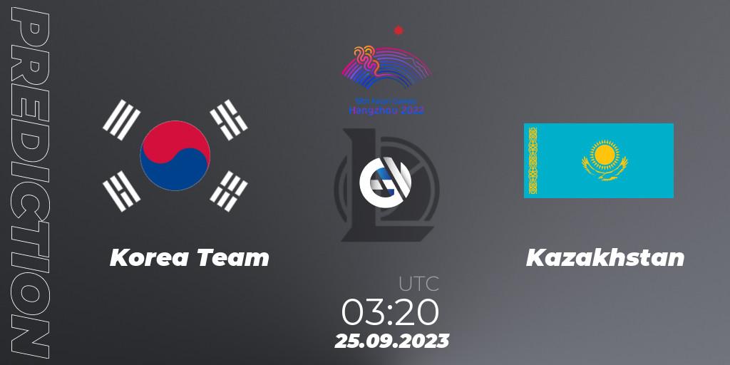 Korea Team vs Kazakhstan: Betting TIp, Match Prediction. 25.09.2023 at 03:20. LoL, 2022 Asian Games