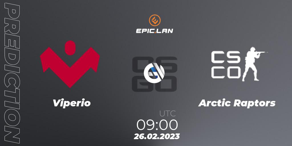 Viperio vs Arctic Raptors: Betting TIp, Match Prediction. 26.02.2023 at 09:00. Counter-Strike (CS2), EPIC.LAN 38