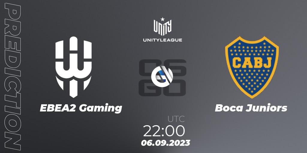 EBEA2 Gaming vs Boca Juniors: Betting TIp, Match Prediction. 06.09.2023 at 22:00. Counter-Strike (CS2), LVP Unity League Argentina 2023