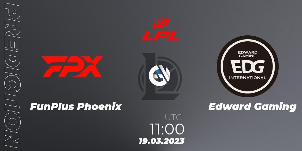 FunPlus Phoenix vs Edward Gaming: Betting TIp, Match Prediction. 19.03.23. LoL, LPL Spring 2023 - Group Stage
