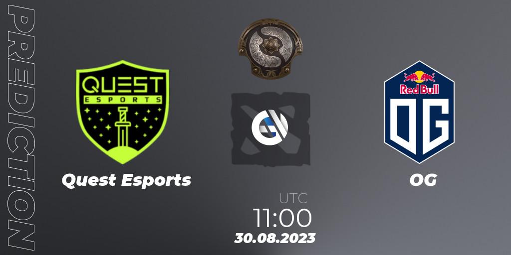 PSG Quest vs OG: Betting TIp, Match Prediction. 30.08.2023 at 11:30. Dota 2, The International 2023 - Western Europe Qualifier