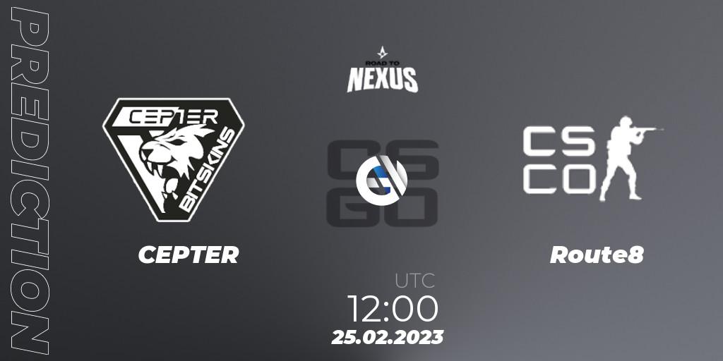 Alpha Gaming vs Route8: Betting TIp, Match Prediction. 25.02.2023 at 12:00. Counter-Strike (CS2), Road to Nexus