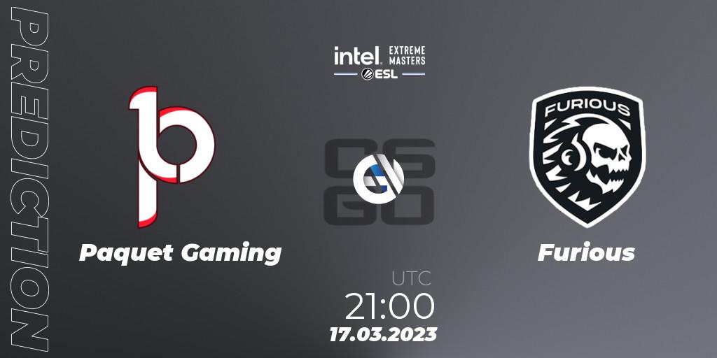 Paquetá Gaming vs Furious: Betting TIp, Match Prediction. 17.03.2023 at 21:10. Counter-Strike (CS2), IEM Dallas 2023 South America Open Qualifier 1