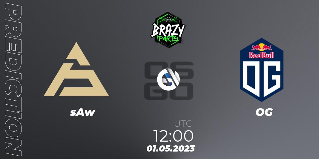 sAw vs OG: Betting TIp, Match Prediction. 01.05.2023 at 12:00. Counter-Strike (CS2), Brazy Party 2023