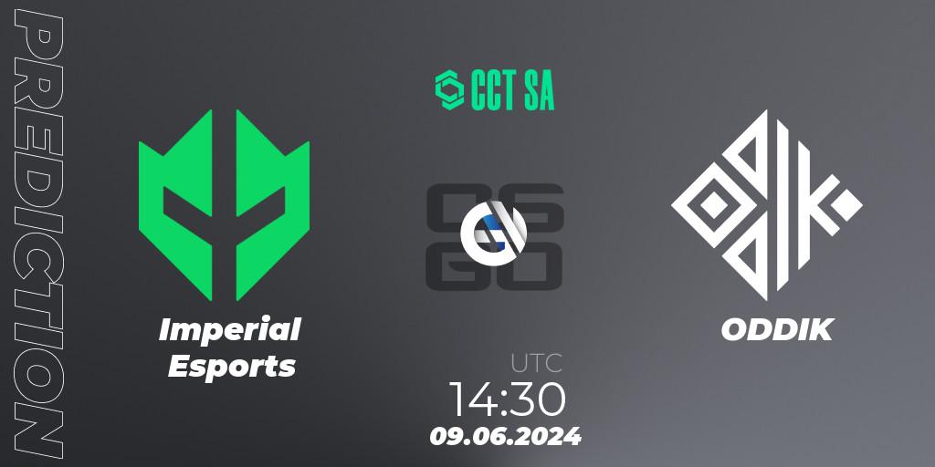 Imperial Esports vs ODDIK: Betting TIp, Match Prediction. 09.06.2024 at 14:30. Counter-Strike (CS2), CCT Season 2 South America Series 1