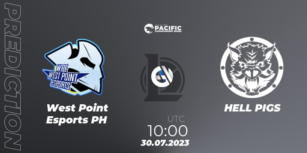 West Point Esports PH vs HELL PIGS: Betting TIp, Match Prediction. 30.07.2023 at 10:00. LoL, PACIFIC Championship series Group Stage