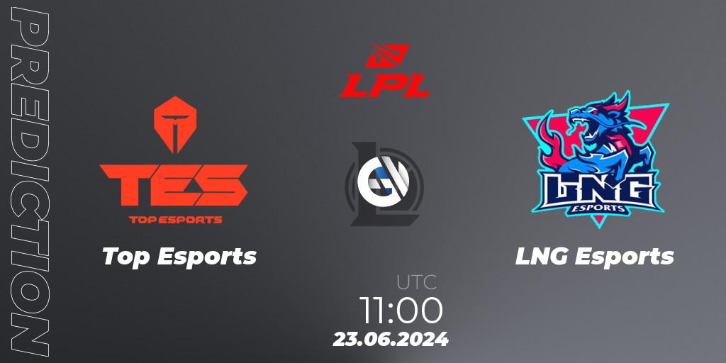 Top Esports vs LNG Esports: Betting TIp, Match Prediction. 23.06.2024 at 11:00. LoL, LPL 2024 Summer - Group Stage