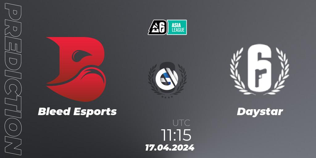 Bleed Esports vs Daystar: Betting TIp, Match Prediction. 17.04.24. Rainbow Six, Asia League 2024 - Stage 1