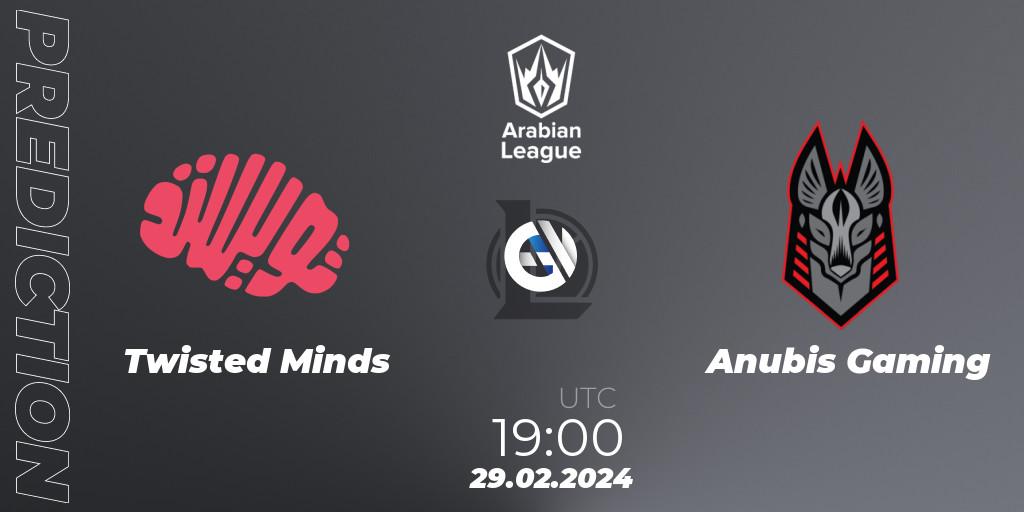 Twisted Minds vs Anubis Gaming: Betting TIp, Match Prediction. 29.02.24. LoL, Arabian League Spring 2024