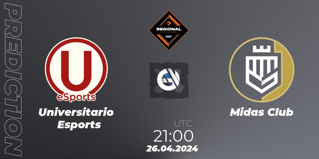 Universitario Esports vs Midas Club: Betting TIp, Match Prediction. 26.04.24. Dota 2, RES Regional Series: LATAM #2