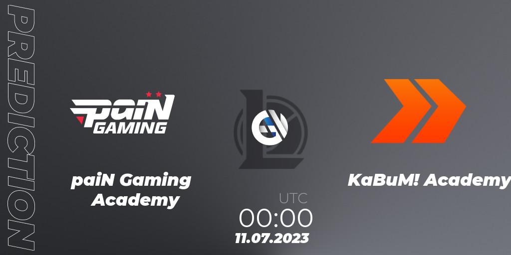 paiN Gaming Academy vs KaBuM! Academy: Betting TIp, Match Prediction. 11.07.2023 at 00:00. LoL, CBLOL Academy Split 2 2023 - Group Stage