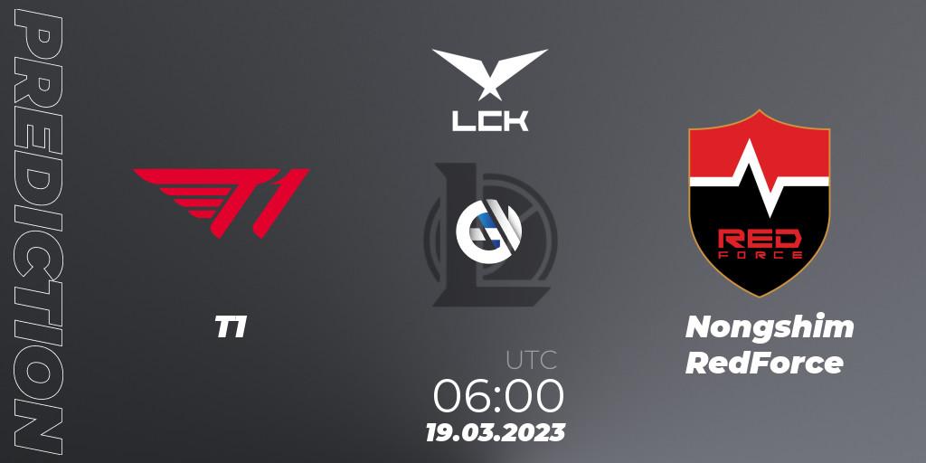 T1 vs Nongshim RedForce: Betting TIp, Match Prediction. 19.03.23. LoL, LCK Spring 2023 - Group Stage