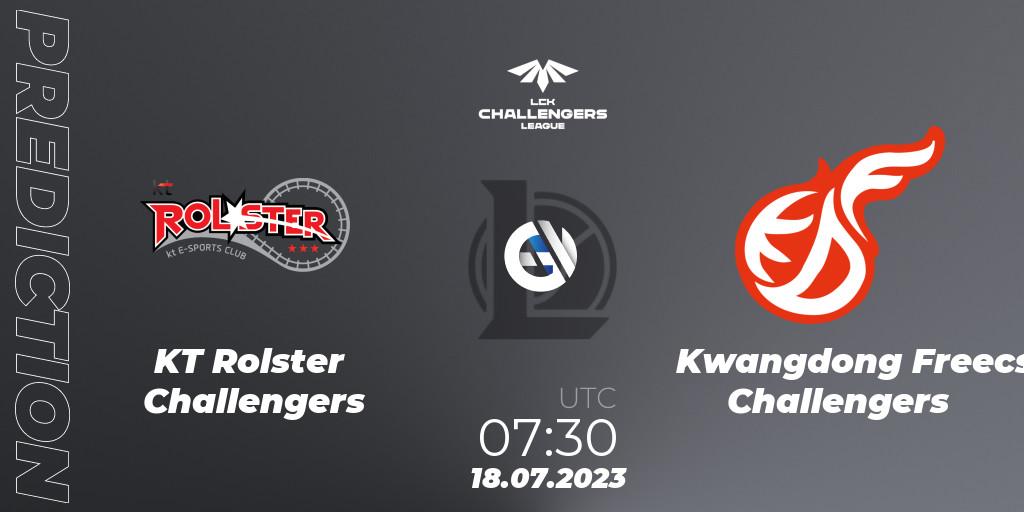 KT Rolster Challengers vs Kwangdong Freecs Challengers: Betting TIp, Match Prediction. 18.07.2023 at 08:00. LoL, LCK Challengers League 2023 Summer - Group Stage