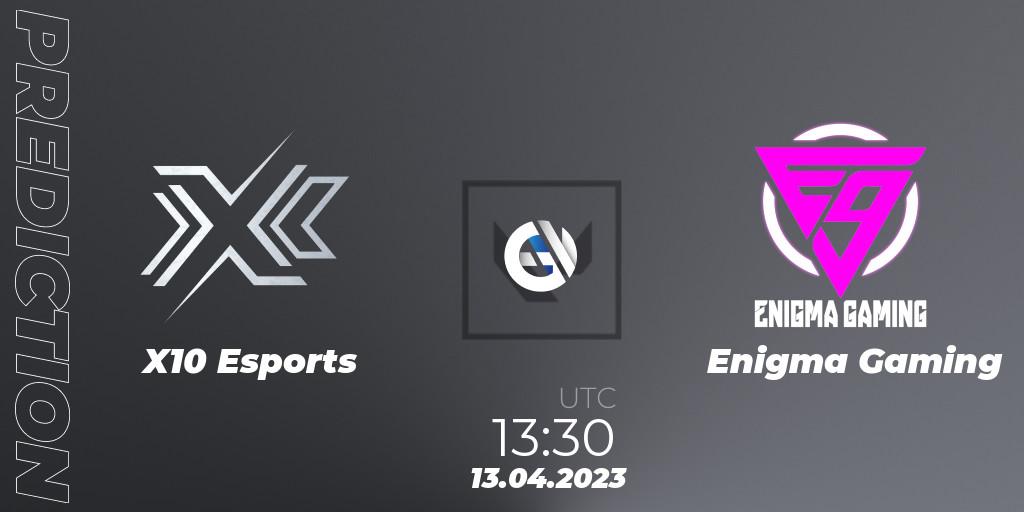 X10 Esports vs Enigma Gaming: Betting TIp, Match Prediction. 13.04.23. VALORANT, VALORANT Challengers 2023: Malaysia & Singapore Split 2 - Group stage