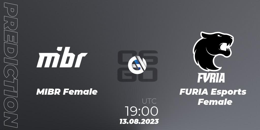 MIBR Female vs FURIA Esports Female: Betting TIp, Match Prediction. 13.08.2023 at 19:00. Counter-Strike (CS2), Gamers Club Women Masters VII