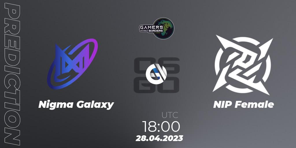 Nigma Galaxy vs NIP Female: Betting TIp, Match Prediction. 28.04.2023 at 18:00. Counter-Strike (CS2), Gamers Without Borders Women Charity Cup 2023