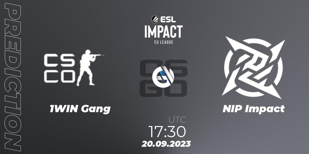 1WIN Gang vs NIP Impact: Betting TIp, Match Prediction. 20.09.23. CS2 (CS:GO), ESL Impact League Season 4: European Division