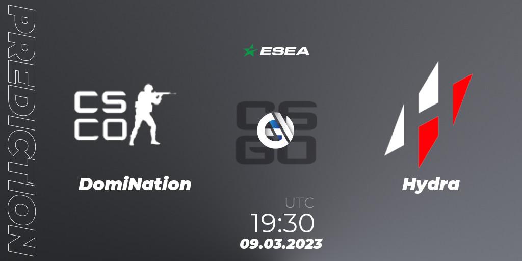 DomiNation eSports vs Hydra: Betting TIp, Match Prediction. 09.03.2023 at 15:00. Counter-Strike (CS2), ESEA Season 44: Advanced Division - Europe